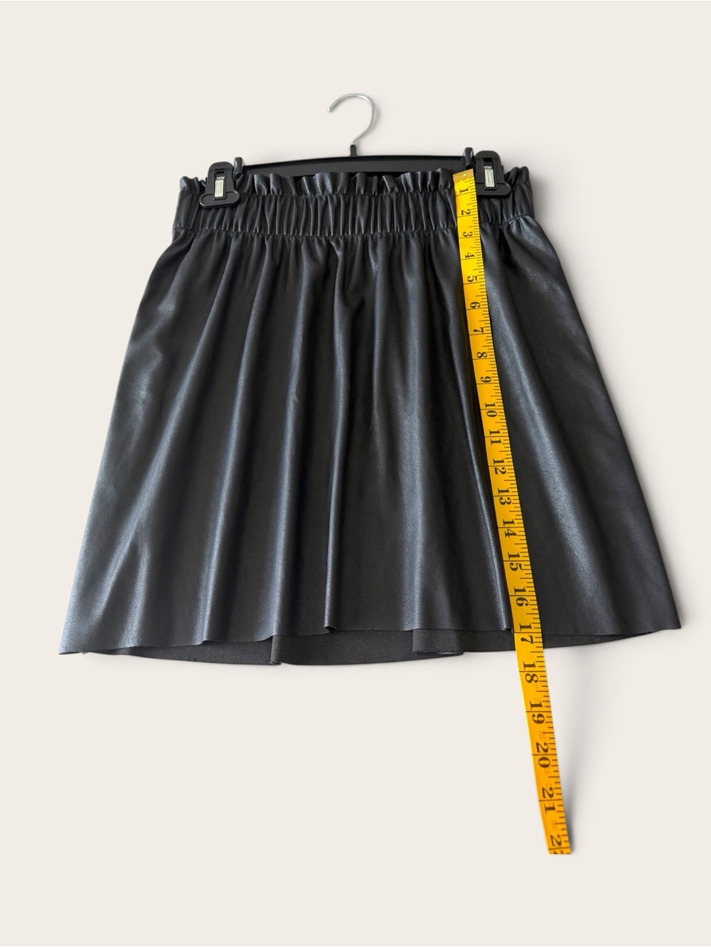 Show Me Your MuMu Black Faux Leather Elastic-Waist Mini Skirt - Picture 5 of 6